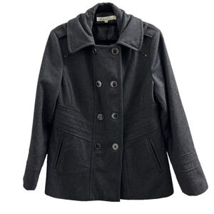 Beautiful Wool blend Kenneth Cole Gray Pea coat